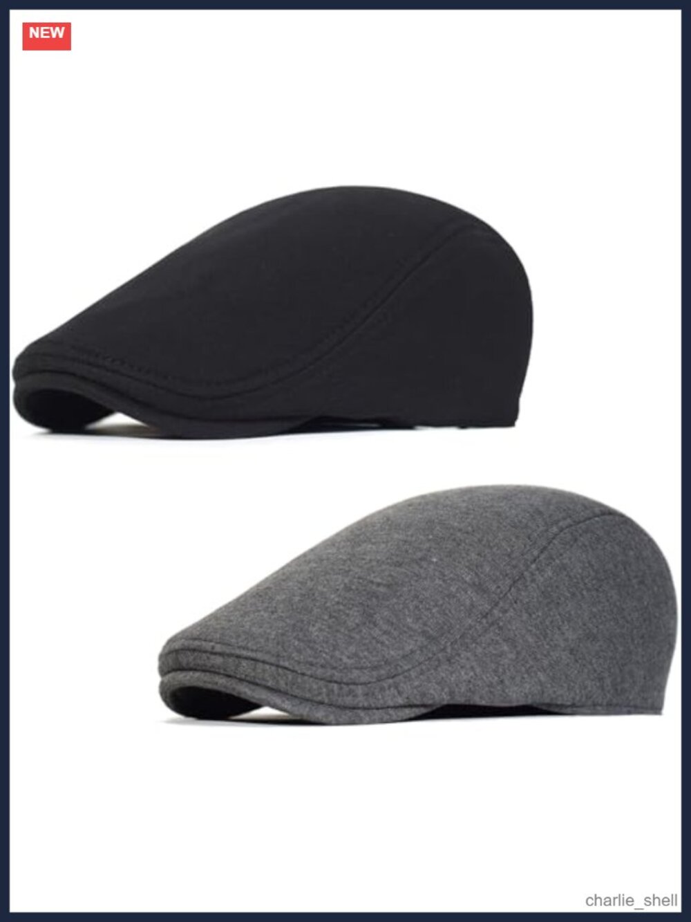 2 Pack Newsboy Cap Men Women Cotton Blend Flat Cap Ivy Cabbie Hat